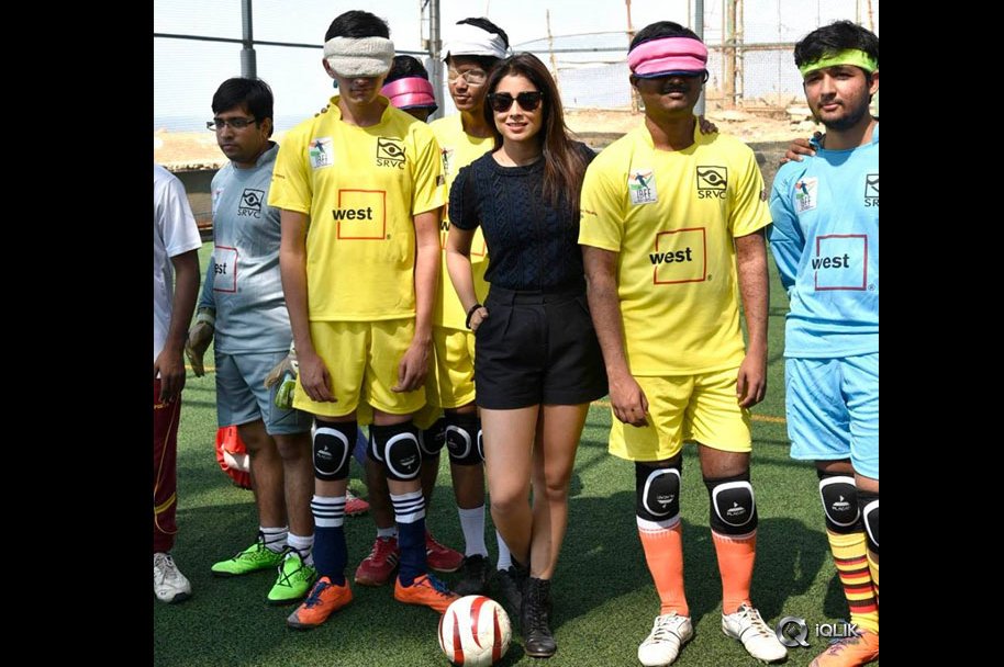 Shriya-Saran-Visit-Indian-Blind-Football-Federation-Demo-Camp